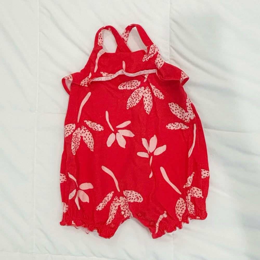 Carter's Red and White Baby Romper / Size 6 months